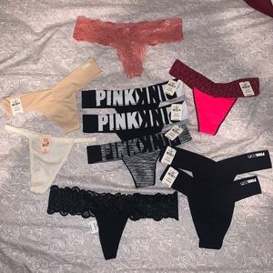 BUNDLE of 10 Pink/VS thongs